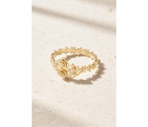 Flower Cluster Ring aus 14 Karat  mit Diamanten