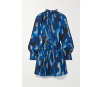 Vista Minikleid aus Bedrucktem Crêpe De Chine