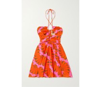 Copacabana Neckholder-minikleid aus Baumwoll-voile