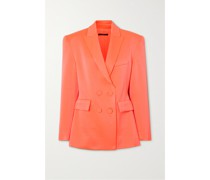 Wells Doppelreihiger Blazer aus Satin-crêpe