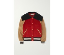 The Baseball Bomberjacke aus Gebürstetem Filz