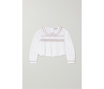 Verkürzte Bluse aus Baumwollpopeline
