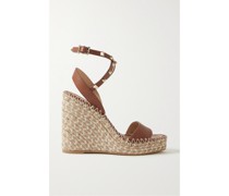 Rockstud Espadrille-wedges aus Leder