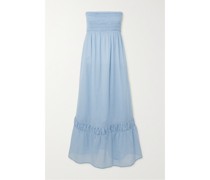Benica Trägerloses Maxikleid aus Baumwoll-voile
