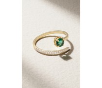 Ring aus 18 Karat  mit Smaragd Und Diamanten