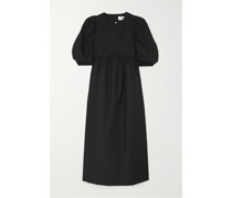 Maxikleid aus Popeline aus einer Baumwoll-lyocell-mischung