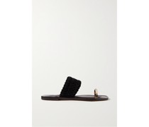 Agnes Sandalen aus Geflochtenem Veloursleder