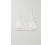 Bustier aus Webstoff mit Tülleinsatz