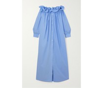 + Lutz Huelle Sunset Schulterfreies Maxikleid aus Baumwollpopeline