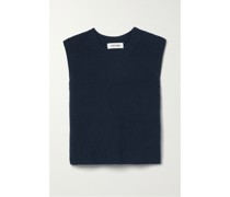Julie Ärmelloser Pullover aus einer Gerippten Baumwollmischung