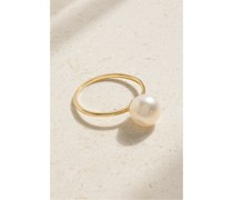 Pearl Dot Ring aus 14 Karat  mit Perle