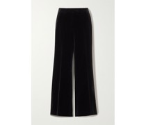 The Taylor Hose mit Weitem Bein aus Samt