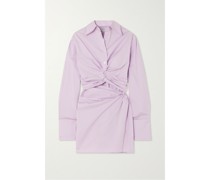 Lola Mini-hemdblusenkleid aus Stretch-baumwolle