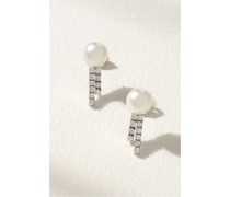 Ohrringe aus 18 Karat Weiß mit Perlen