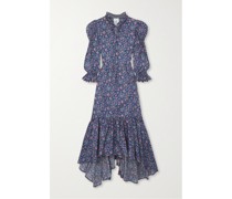 Mafalda Asymmetrisches Midikleid aus Baumwollpopeline