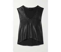 Mercury Tanktop aus Stretch-material in Metallic-optik