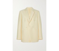 Doppelreihiger Blazer aus Glänzendem Twill