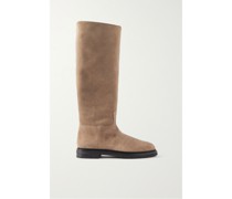 Kniehohe Stiefel aus Veloursleder