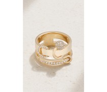 Double Piercing Ring aus 18 Karat