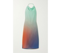 Kleid aus Seidenchiffon mit Farbverlauf