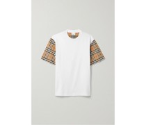 T-shirt aus Baumwoll-jersey und Karierter Popeline