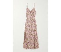 Lusia Maxikleid aus Crêpe mit Blumenprint
