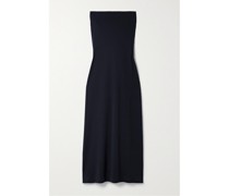 Harlow Trägerloses Midikleid aus Glänzendem Jersey