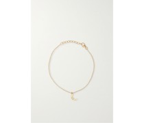Crescent Moon Armband aus 14 Karat  mit Diamant