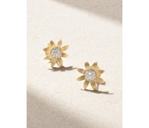 en Blossom Ohrringe aus 18 Karat Gelb- und Weiß