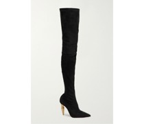 Lipbotta 100 Overknees aus Elastischem Veloursleder