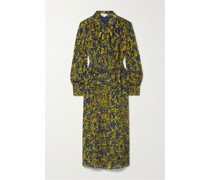 Midi-hemdblusenkleid aus Krepon