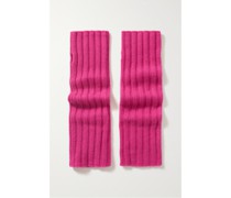 Fingerlose Handschuhe aus Geripptem Kaschmir