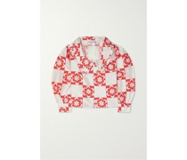 Maya Bluse aus Karierter Dupionseide