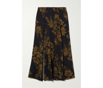 Zoe Midirock aus Crêpe mit Blumenprint