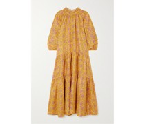 Trinidad Midikleid aus Seide mit Blumenprint
