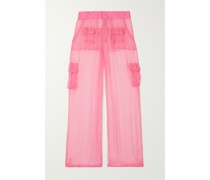 Cargohose aus Chiffon