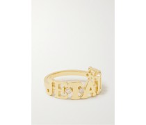 Je T'aime Ring aus 9 Karat  mit Diamanten