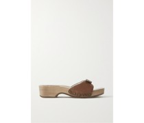 + Scholl Clogs aus Leder mit Schnalle