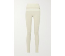 Ski Leggings aus Piqué aus einer Merinowollmischung