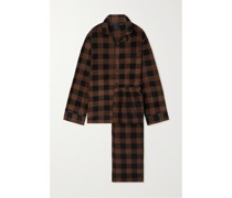 Fleece Plaid Sleep Set – Karierter Pyjama aus Fleece