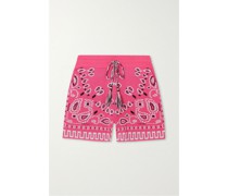 Bandana Shorts aus Jacquard aus einer Baumwollmischung