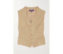 Jaiden Weste aus Kariertem Tweed aus einer Seiden-leinenmischung