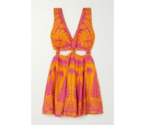 Minikleid aus einer Bedruckten Leinenmischung