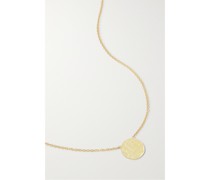 Mini Hammered Disc Kette aus 18 Karat
