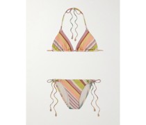 Halliday Bedruckter Bikini mit Streifen