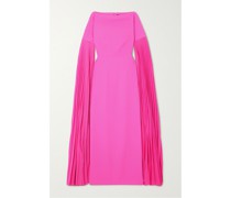 Grace Robe aus Crêpe Und Plissiertem Chiffon