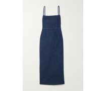 Delphinia Midikleid aus Stretch-denim