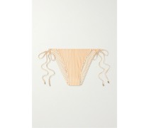 + Net Sustain Bikini-höschen aus Gestreiftem Stretch-econyl®