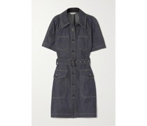 Mini-jeanskleid mit Cut-out Und Gürtel