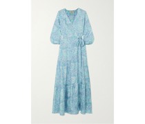 Emilia Maxi-wickelkleid aus Habutai-seide
